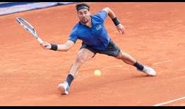Second seed Fabio Fognini saves five of seven break points but can't get the better of Jiri Vesely on Tuesday in Marrakech.