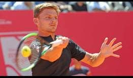David Goffin is into the Estoril quarter-finals in his first appearance at the ATP 250 tournament.
