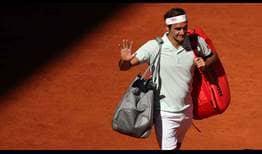 Three-time former champion Roger Federer was unable to convert two match points against Dominic Thiem in Madrid on Friday.