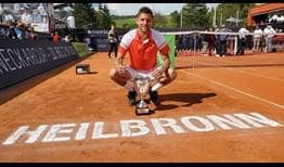 Filip Krajinovic lifts his first trophy since 2017, prevailing at the ATP Challenger Tour event in Heilbronn.
