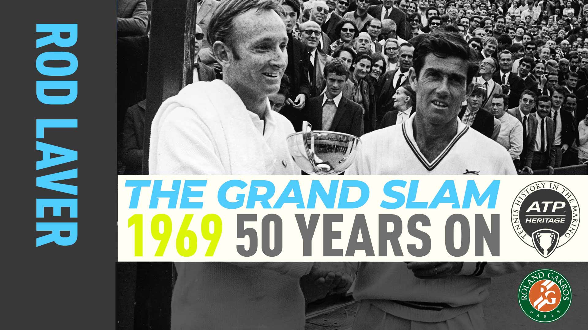 Laver, Rosewall, 1969 Roland Garros