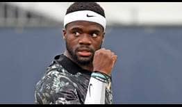 Frances Tiafoe defeats Joao Sousa for the first time to advance in 's-Hertogenbosch.