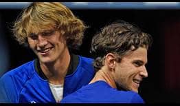 Alexander Zverev y Dominic Thiem, compañeros en 2017, volverán a competir juntos en la Laver Cup 2019.