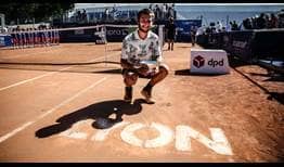 Corentin Moutet lifts his fourth ATP Challenger Tour trophy and second of 2019, taking the title in Lyon.