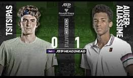 Stefanos Tsitsipas and Felix Auger-Aliassime have their first grass-court meeting at the Fever-Tree Championships.