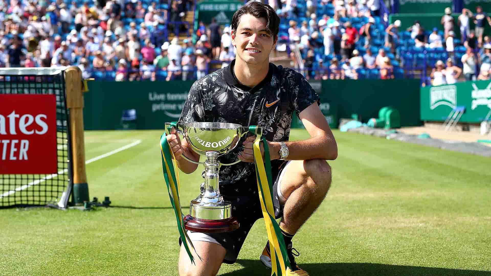 <a href='https://www.atptour.com/en/players/taylor-fritz/fb98/overview'>Taylor Fritz</a> dropped one set en route to the <a href='https://www.atptour.com/en/tournaments/eastbourne/741/overview'>Nature Valley International</a> trophy.