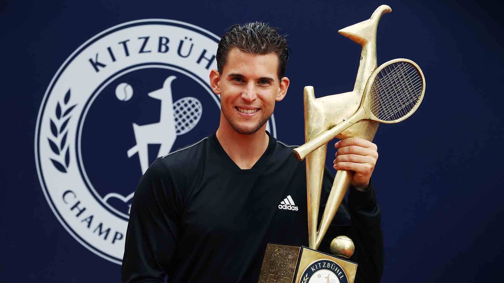 Dominic Thiem lifts his 14th ATP Tour title at the Generali Open in Saturday.