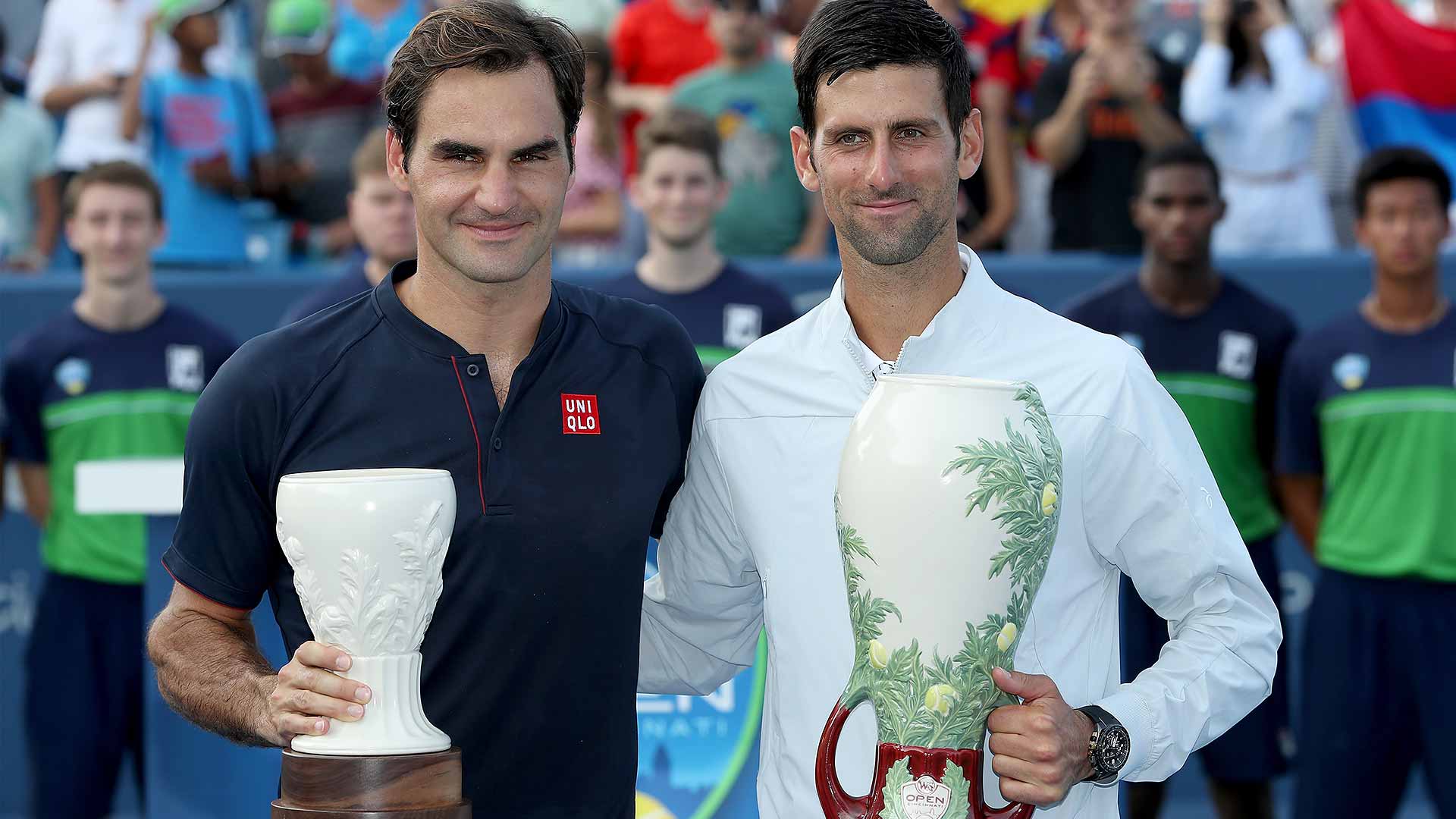 <a href='https://www.atptour.com/en/players/roger-federer/f324/overview'>Roger Federer</a> and <a href='https://www.atptour.com/en/players/novak-djokovic/d643/overview'>Novak Djokovic</a> faced off in the 2018 Cincinnati final. 