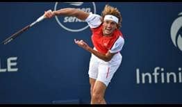 Alexander Zverev is through to the quarter-finals in Canada for the third straight year.