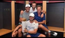 Rafael Nadal celebrates his fifth title at Canada's ATP Masters 1000 event, propelling him into the lead in the ATP Race To London.