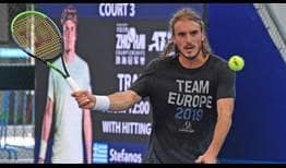 Top seed Stefanos Tsitsipas will face Frenchman Adrian Mannarino in the Zhuhai second round.
