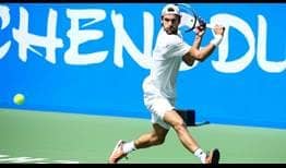 Last year's semi-finalist Joao Sousa beats Hyeon Chung on Wednesday in the Chengdu first round.