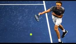 Second seed Alexander Zverev won 82 per cent of his first-service points to break down the game of Sam Querrey on Friday in Beijing.