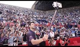 Novak Djokovic is making his debut at the Rakuten Japan Open Tennis Championships this week.