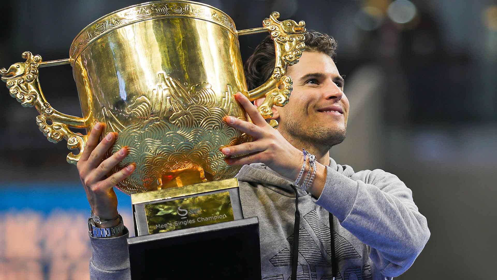 Dominic Thiem wins his second hard-court title of the season on Sunday at the China Open in Beijing.