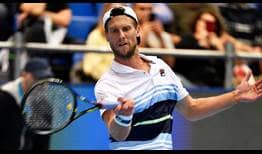 Andreas Seppi scores his tenth career victory over a Top 10 player in Moscow.