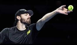 Reilly Opelka strikes at least 10 aces in each set — and 31 total — to defeat Roberto Bautista Agut in Basel.