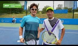 Toshihide Matsui (41) and Chun-hsin Tseng (18) meet in Shenzhen.