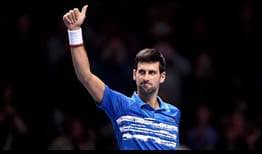 Djokovic Nitto ATP Finals 2019 Sinner Reaction