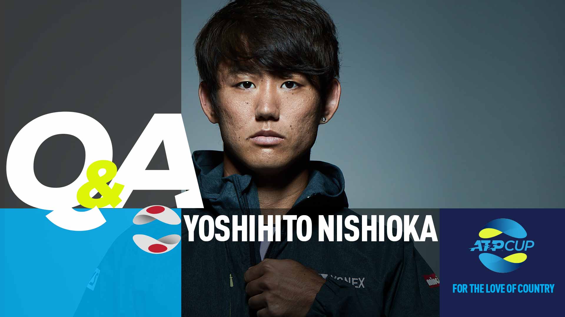 Yoshihito Nishioka will be Japan's No. 2 singles player at the inaugural ATP Cup.