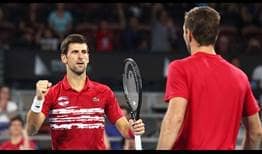 Djokovic Troicki ATP Cup 2020 Day 4 Doubles