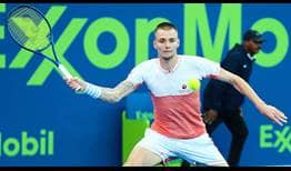 Alexander Bublik converts three of five break points to beat Adrian Mannarino at the Qatar ExxonMobil Open on Monday.