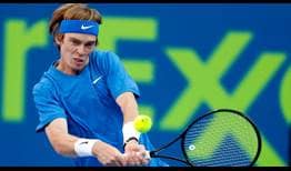 Andrey Rublev opens his 2020 ATP Tour campaign with a straight-sets win over Mikhail Kukushkin in Doha.