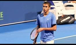 Rashed Nawaf competed against some of the world's best players during his ATP Tour debut in Doha.