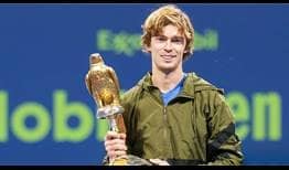 Andrey Rublev becomes the second Russian to prevail at the Qatar ExxonMobil Open in Doha.