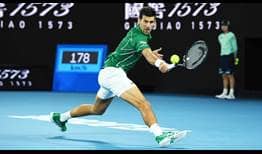 Djokovic Stretch Australian Open 2020 Day 9
