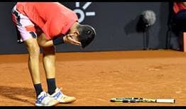 Carlos Alcaraz en el momento que firmó su primera victoria ATP Tour en el Rio Open presented by Claro.