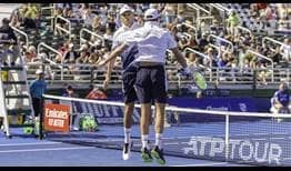 Bob Bryan and Mike Bryan capture their 119th tour-level team trophy at the Delray Beach Open by VITACOST.com on Sunday.