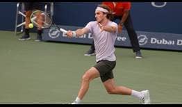 Stefanos Tsitsipas supera a Alexander Bublik en el Dubai Duty Free Tennis Championships 2020.