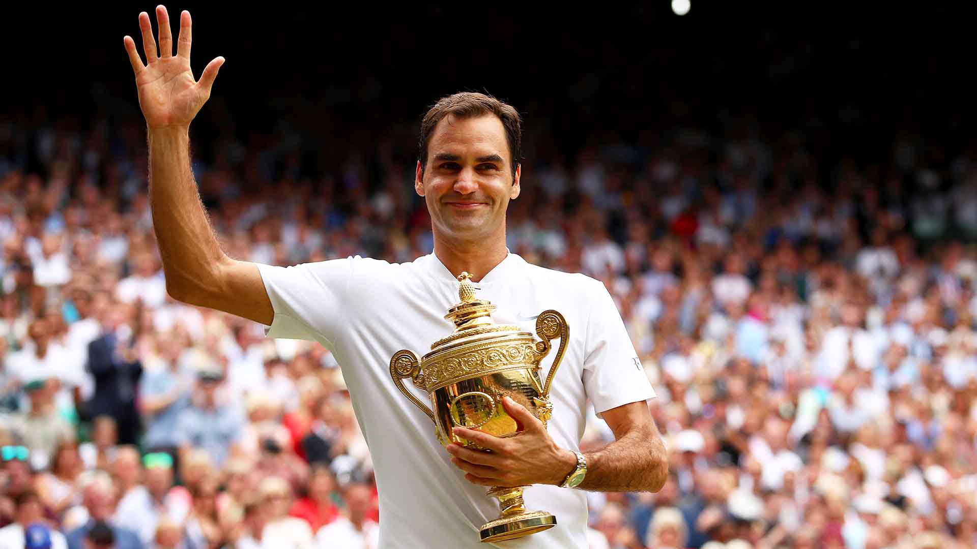 Roger Federer beats Marin Cilic in straight sets to capture a record eighth Gentlemen's Singles title at Wimbledon.