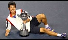 Kei Nishikori captured his first ATP 500 trophy at the 2012 Rakuten Japan Open Tennis Championships.