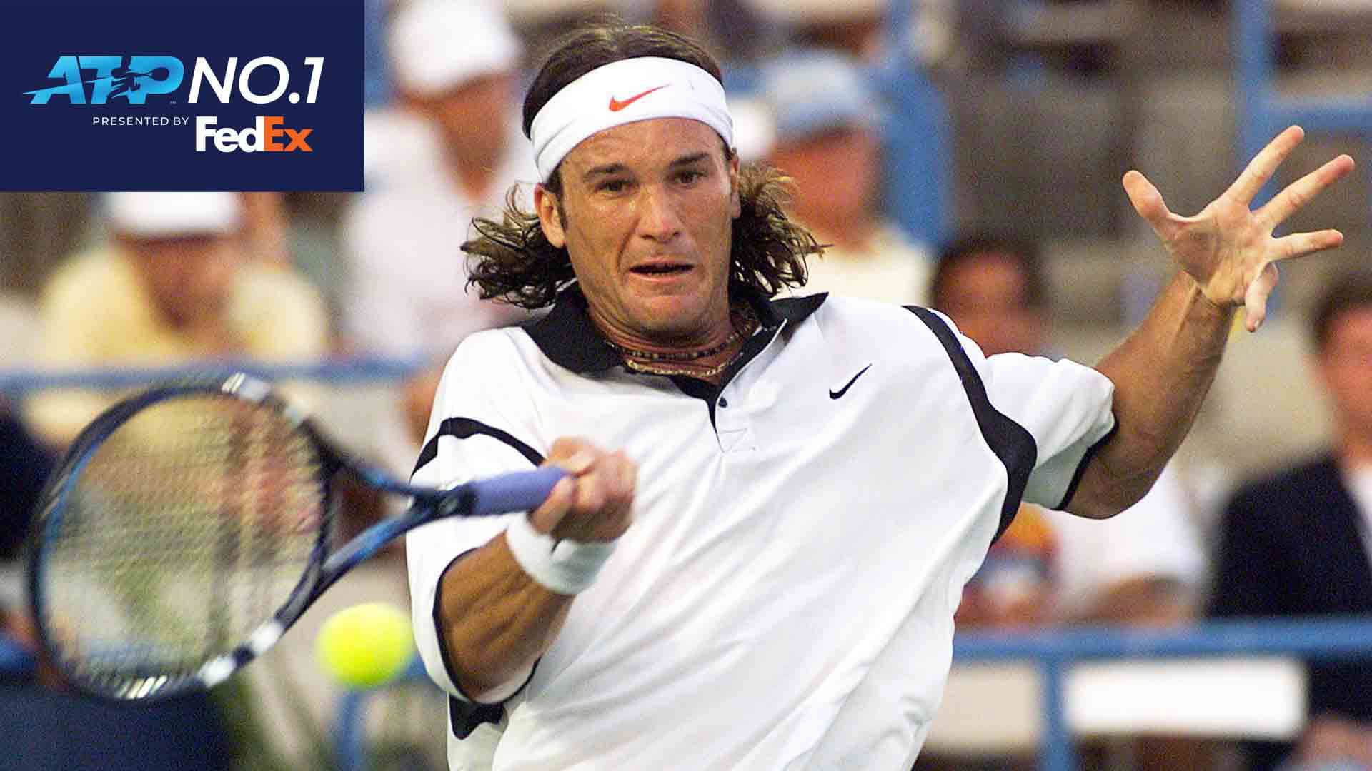 Carlos Moya racked up 575 tour-level wins throughout his career.