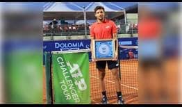 Bernabe Zapata Miralles wins his first ATP Challenger Tour title in Cordenons, Italy.