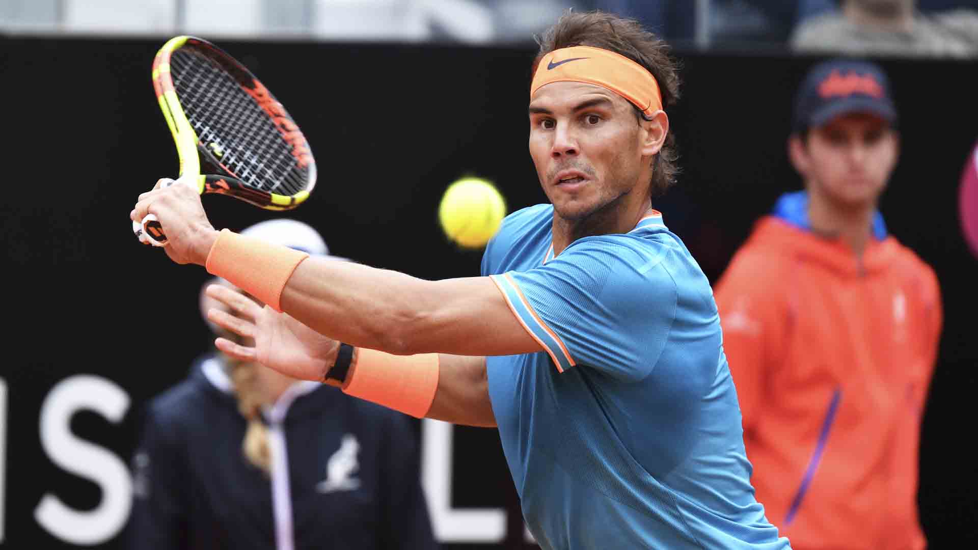 Rafael Nadal owns a 61-6 record at the Internazionali BNL d'Italia in Rome.