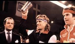 Bjorn Borg defeated John McEnroe to win the 1980 Stockholm Open.