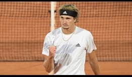 Zverev Roland Garros 2020 Day 6 Celebration