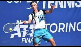 Lorenzo Musetti beats fellow Italian Andrea Pellegrino in Sardinia on Thursday for a place in his first ATP Tour quarter-final.
