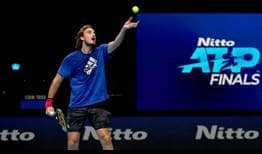 Tsitsipas Nitto ATP Finals 2020 Friday Practice Serve