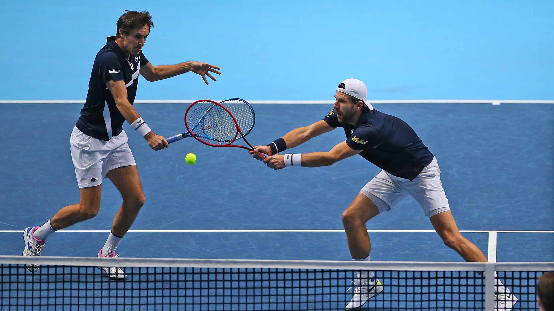 Jurgen Melzer (right) and Edouard Roger-Vasselin (left) will face Wesley Koolhof and Nikola Mektic for the Nitto ATP Finals trophy.
