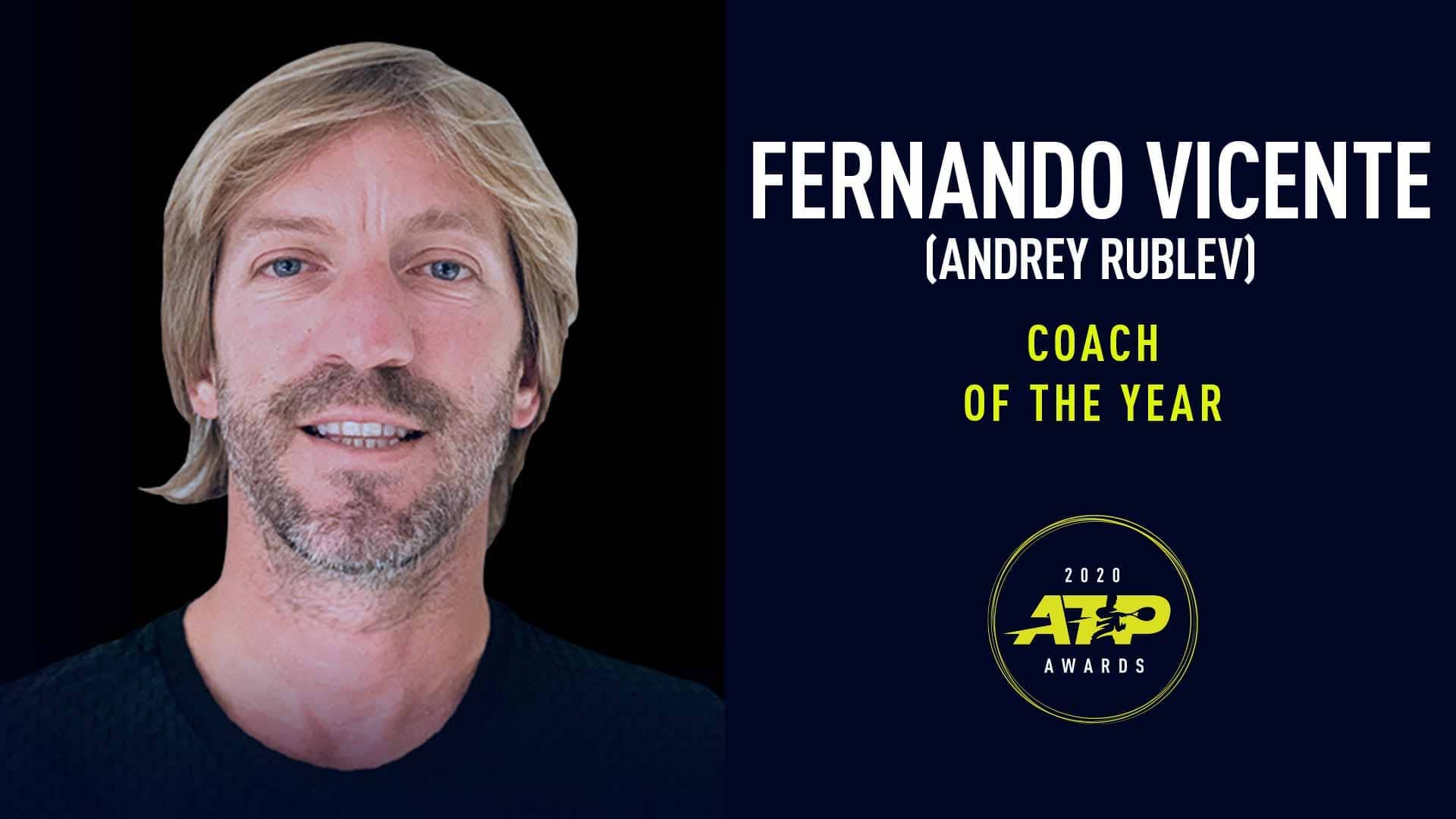 Andrey Rublev's Coach, Fernando Vicente, Wins ATP Coach Of The Year | ATP  Tour | Tennis