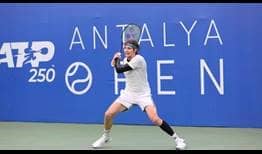 Eighth seed Alexander Bublik overcomes Jeremy Chardy on Tuesday in the Antalya semi-finals.