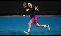 Grigor Dimitrov beats Andrew Harris on Wednesday in his 2021 season opener at the Murray River Open.
