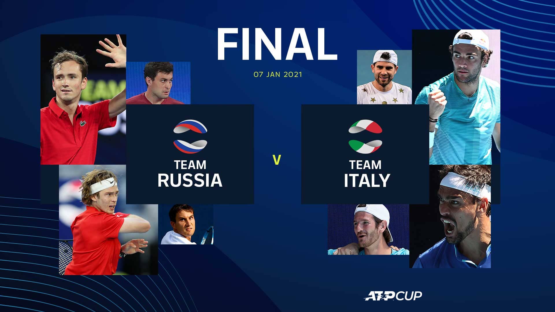 Russia, Italy Ready For ATP Cup Final Showdown | ATP Tour - Vimarsana News
