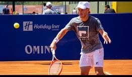 Diego Schwartzman entrena en polvo de ladrillo antes de debutar en el Córdoba Open.
