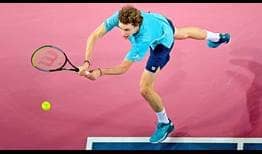 Ugo Humbert wins 83 per cent of his first-serve points to beat qualifier Tallon Griekspoor on Wednesday in Montpellier.