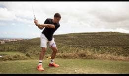 Tommy Robredo hits the links in Gran Canaria, Spain.